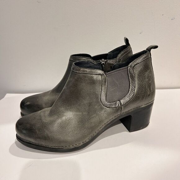 Dansko Harlene Ankle Boots Waxy Burnished Gray Booties EU 41 US 10.5-11 Classic - Picture 6 of 10